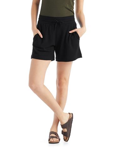 Women's Icebreaker Merino Crush Shorts Black | CA 1441TCEV